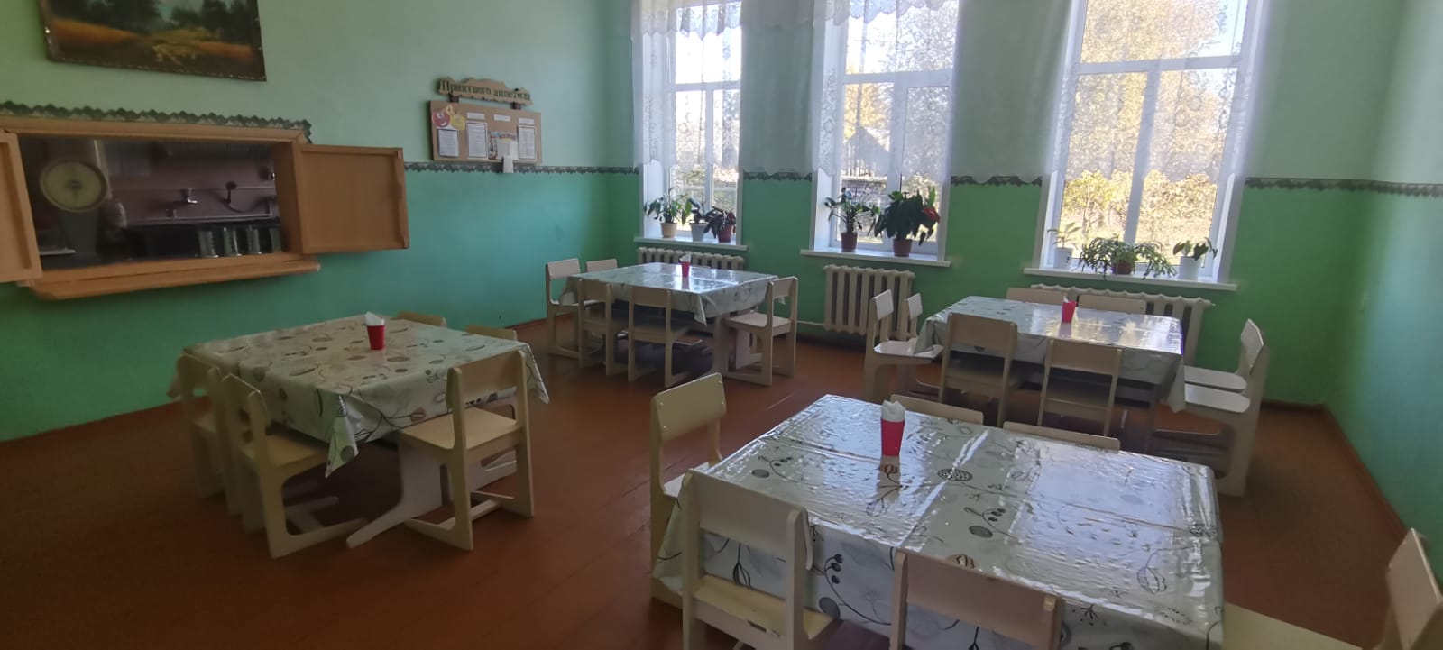 Школьная столовая.